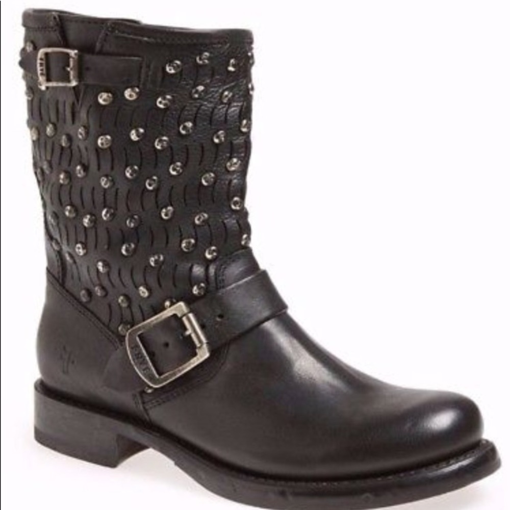 Frye black studded short boots size 7. Awesome!